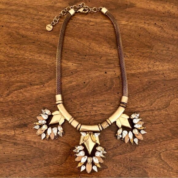 Stella & Dot | Helena Statement Necklace | Gold Tone | Adjustable - Picture 1 of 3